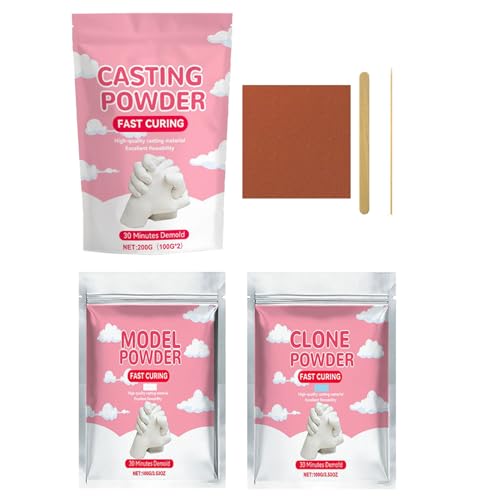 Plaster Powder - 100g Water Activated Fast Curing | Beginners Fast Curing Casting Powder Kit - for Mold Making Hand Sculpture Art Projects Beginners Couples Family