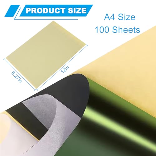 Emalla Tattoo Transfer Paper 100 Sheets, Thermal Stencil Paper for Tattooing A4 Professional Tracing with Crisp Transfer 4 Layer Stencil Paper 8.27" x 12" Tattoo Supplies for Studios & Beginners - size: 100pcs