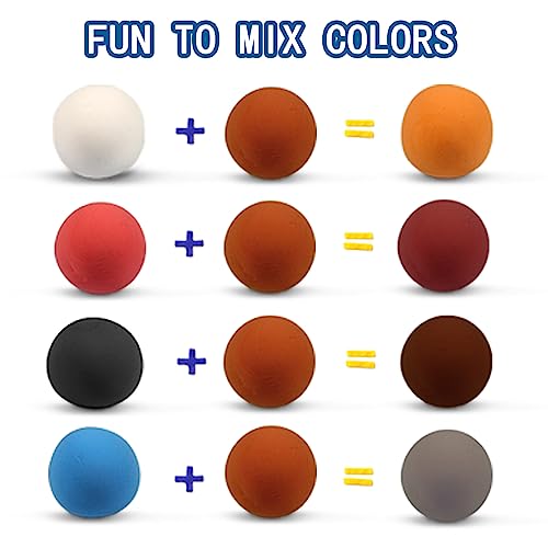 ifergoo Brown Air Dry Clay - Moldable Cosplay, DIY Creative Modeling Clay for School Arts & Craft Project, Fake Bake, Slime Supplies, Super Light Magic Foam Molding Clay, Soft, No-Sticky, 1.1LBS/500G - color: Brown/500g