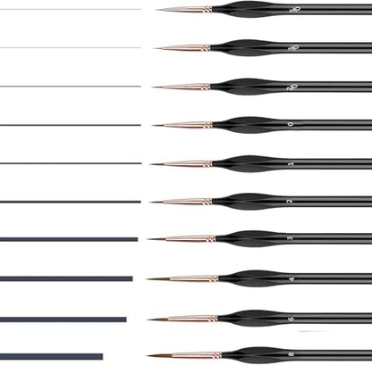 Miniature Paint Brushes Set,10pcs Detail Paint Brushes for Fine Detailing Art Painting, Small Tiny Brushes for Acrylic, Paint by Number, Figurine, Craft, Models