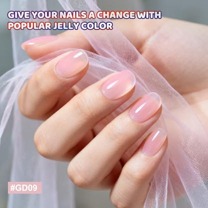 JODSONE 36Pcs Gel Nail Polish Kit with U V Light Crystal Transparent Classic Color 4 Functional Gel for All Seasons - color: 32COLOOR-KIT