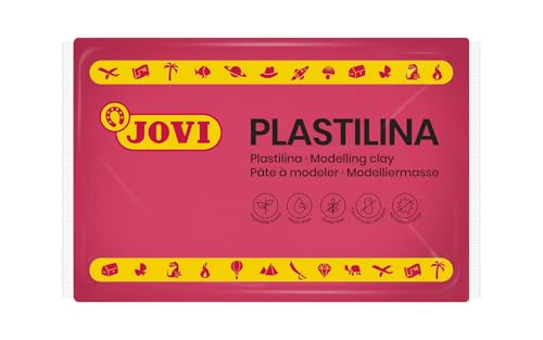 Jovi - Non-Hardening Modeling Clay, 4 Dark Red Bars, 0.77 lb Each | 3.3 lb total, Professional Arts and Crafts Non-Toxic and Gluten Free plasticine - color: Ruby Red