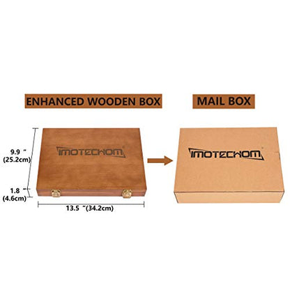 12-Pieces Woodworking Wood Carving Tools Chisel Set with Wooden Box, Razor Sharp CR-V 60 Steel Blades - size: 12-Pieces Carving Chisel