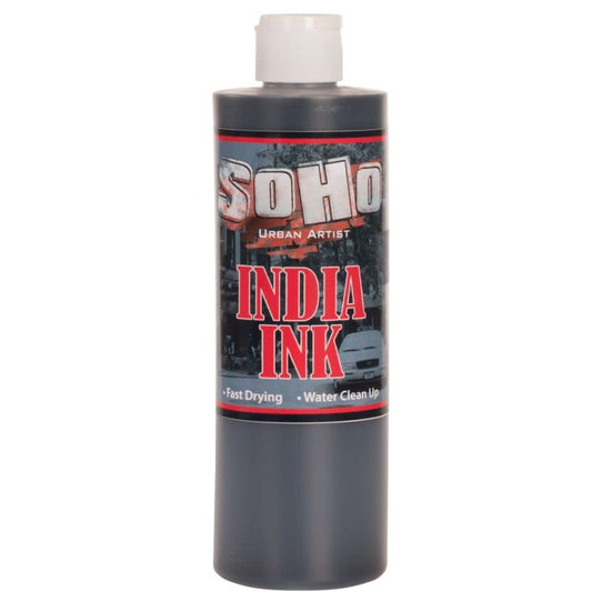SoHo Urban Artist India Ink - Fast-Drying India Ink Ideal for Drawing, Sumi-E, Calligraphy and More! - 32 oz Bottle - size: 32 fl oz