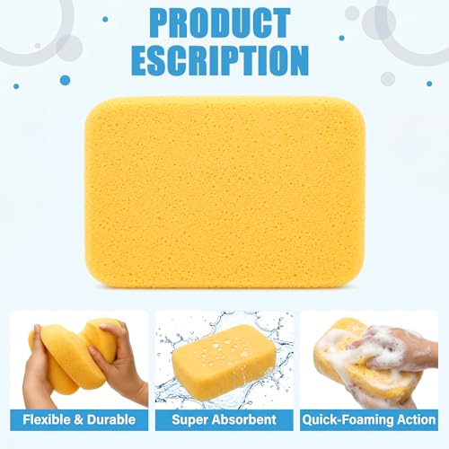 Yesland 10 Pcs Sponges, Perfect Synthetic Sponges for Painting, Crafts, Grout, Cleaning, Pottery, Clay - 7.5 x 5.5 x 2 Inches - size: 7.5 x 5.5 x 2 inches