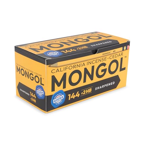 Mongol Classic Incense Cedar #2 Pencil - 144-Pack - Pre-sharpened, European Graphite Core, US Grown Cedar, Smudge Free Eraser – Nontoxic PMA Certified - size: 1 Count (Pack of 144)