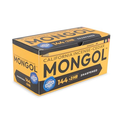 Mongol Classic Incense Cedar #2 Pencil - 144-Pack - Pre-sharpened, European Graphite Core, US Grown Cedar, Smudge Free Eraser – Nontoxic PMA Certified - size: 1 Count (Pack of 144)