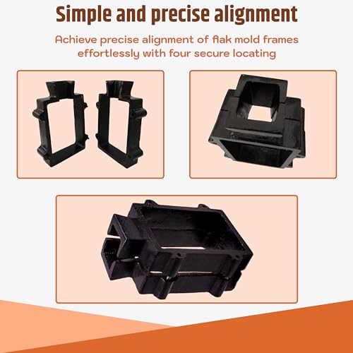Simond Store 2 Part Sand Casting Mold - Cast Iron Casting Flask Mold for Jewelry Making Supplies for Metal Casting, Metal Casting Molds, Petrobond Casting Sand - size: 2 Part Flask Mold