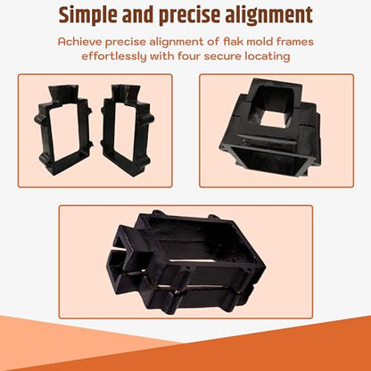 Simond Store 2 Part Sand Casting Mold - Cast Iron Casting Flask Mold for Jewelry Making Supplies for Metal Casting, Metal Casting Molds, Petrobond Casting Sand - size: 2 Part Flask Mold