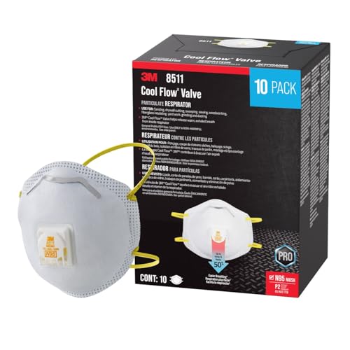 3M 8511 Respirator, N95, Cool Flow Valve (10-Pack)