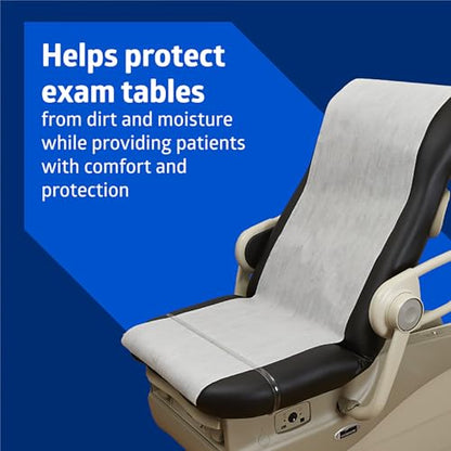 Medline Medical Exam Table Paper, Crepe Table Paper, 21 inches x 125 feet, Case of 12 Rolls - size: 21” x 125’