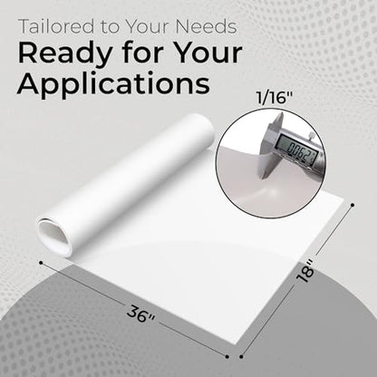 Exactly Rubber - Translucent Silicone Sheet, 50A Durometer Rubber Sheet, Semi Clear Silicone, Resistant -80 to 450°F, Food-Grade Silicone Placemat, 450% Elongation, Made in the USA, 1/16 x 18” x 36” - size: 1/16 x 18 x 36