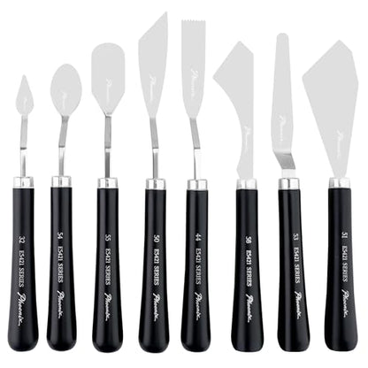 PHOENIX Flexible Palette Knife Set - 8 Pieces Stainless Steel Painting Knives with Gift Box, Art Knife Paint Spatula for Oil Acrylic Paint