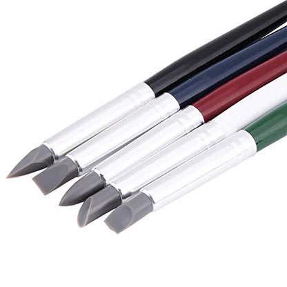 5Pcs Silicone Color Shapers Clay Sculpture Tools for Clay Pottery Sculpture, Polymer Modeling, Ceramic Craft, Baking DIY(#2)