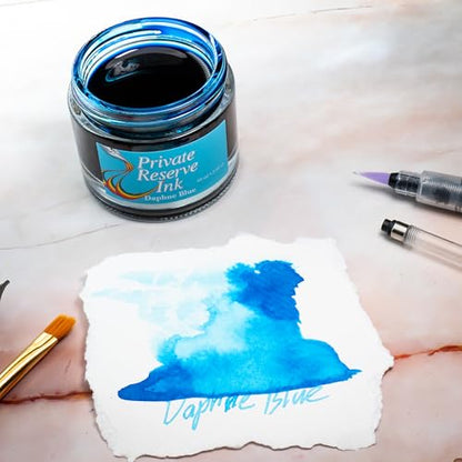 Private Reserve Premium Fountain Pen Ink, 60ml Bottle, Daphne Blue | Premium fountain pen ink with smooth flow, rich color, and reliable everyday writing performance. - color: Daphne Blue