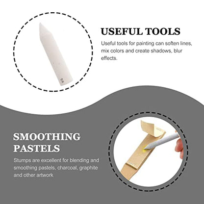 Ciieeo 46pcs Blending Stumps and Tortillions Art Set Sandpaper Pencil Sharpener Kneaded Eraser and Pencil Extension Tool for Student Sketch Drawing and Shading