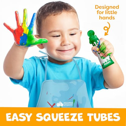 Finger Paint for Toddlers 1-3+, Washable Paint for Kids - Toddler Finger Painting - Non Toxic Baby Safe Toddler Art Supplies for Hand and Feet - Preschool Learning Activities Gifts for Kids Ages 2-4