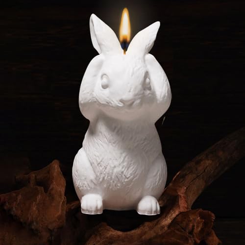 Both Hands Covering Ears Rabbit Easter Silicone Molds for Crafts 3D Bunny Silicone Mold Epoxy Resin Molds Cute Easter Bunny Mold Kawaii Animal Rabbit Soap Candle Molds for Living Room Home Decor