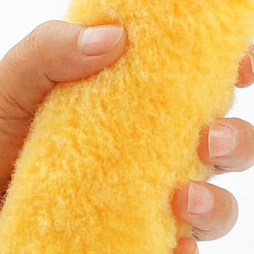 Great Andrew 6 PCS Paint Roller Covers 9 Inch, 3/8" Nap Paint Roller Kit Dense Fibers for Painting Textured Rough Surfaces Fit 9" Paint Roller Frame - size: 6pcs, 9", Yellow