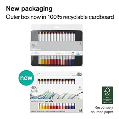Winsor & Newton Studio Collection Artist Pencils, Watercolour Pencil Tin, 48 piece - style: 48 Waterclour Pencil Tin