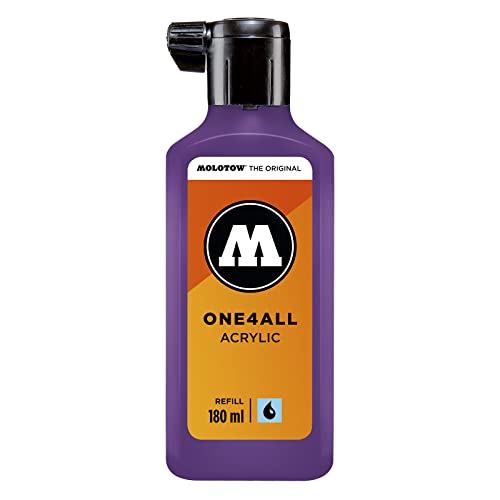 Molotow ONE4ALL Acrylic Paint Refill, For Molotow ONE4ALL Paint Marker, Currant, 180ml Bottle, 1 Each (692.042) - color: Currant, size: 6.1 fl oz