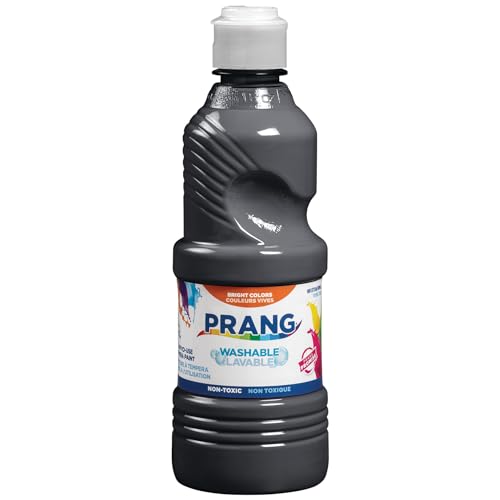 Prang Washable Tempera Paint, Black, 16 Oz., 1 Count - color: Black, size: 16 Fl Oz (Pack of 1)