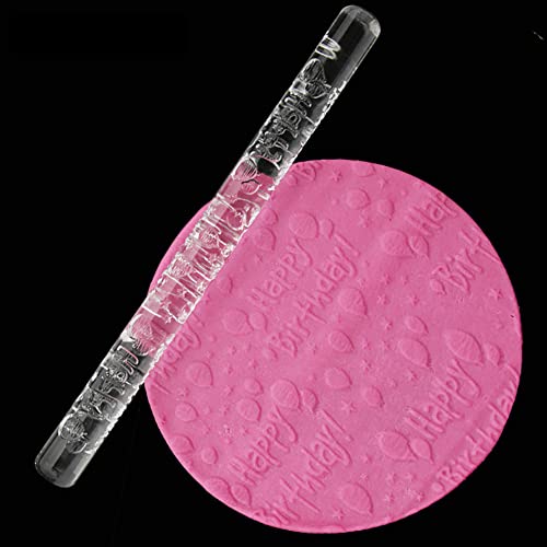 Rengue Acrylic Rolling Pin with 28 Patterns, Compliant Material, Comfortable Grip, 16 X 1 Cm, Lightweight for Dough and Pastry Acrylic Rolling Pin with 28 Patterns, Nan Kitchen (#11) - size: 51035 birthday