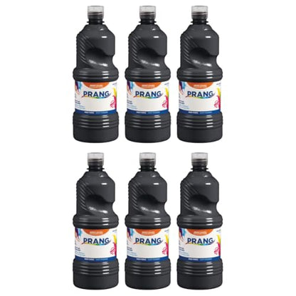 Prang Ready-to-Use Tempera Paint Quart, 32 oz., Black, 6 Count - color: Black (Pack of 6)