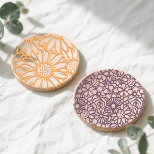 4 Sheets 4 Styles Popular Flower Backgrounds Polymer Clay Texture Mat Roses Clay Modeling Pattern Pad Daisies Texture Sheets for Making Earrings Jewerly Tools, 4×2.6 inch - style: Popular Flower
