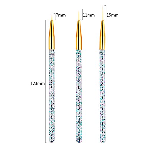 Artdone 31pcs Nail Art Brushes Tools Set Dotting Tools for Gel Polish | Dust Brush,Striping Brushes for Long Lines, Drawing Pen Design supply - color: 31Pcs