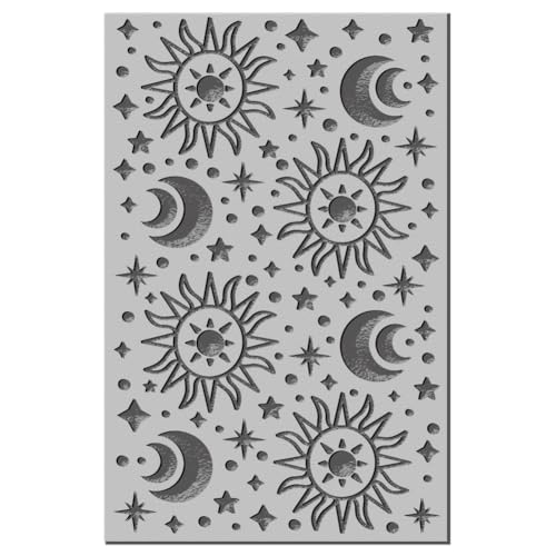 CHGCRAFT Tarot Clay Texture Mat Modeling Pattern Pad Sun Moon Stars Texture Sheets for Polymer Clay Making Earrings Jewelry Tools, 3.9x2.6x0.1inch - style: Tarot pattern