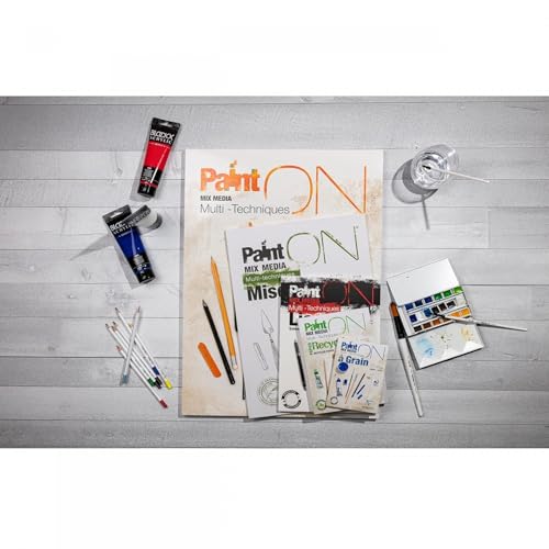 Clairefontaine Paint'ON Multi-Technique with Grain Pad, 250 g, A4, 20 Sheets - color: Grained, size: A4