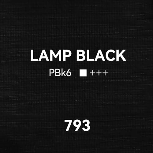 PHOENIX Lamp Black Oil Paint - 40ml / 1.35 Fl oz. Single Tube - Artist Quality Oil Based Paint for Professionals - color: Lamp Black