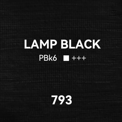 PHOENIX Lamp Black Oil Paint - 40ml / 1.35 Fl oz. Single Tube - Artist Quality Oil Based Paint for Professionals - color: Lamp Black