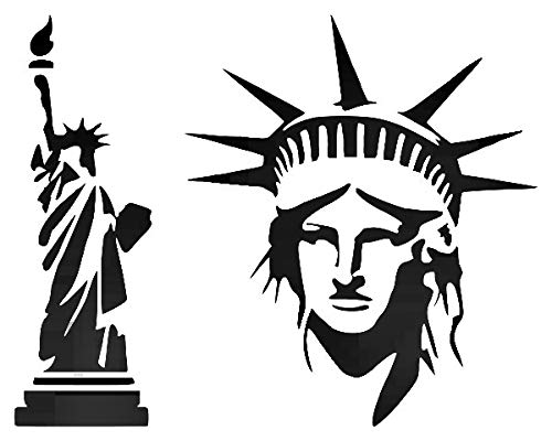 Statue of Liberty Reusable Sturdy Stencil Clear Custom Cut Plastic Sheet Template Cutout Sign DIY Supplies for Airbrush Painting Drawing 1-8x10 inch