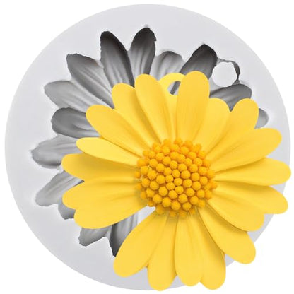 Daisy Flower Polymer Clay Mold Daisy Silicone Molds Chrysanthemum Flower Mold for DIY Crafts Jewelry Making Epoxy Resin Casting Air Dry Clay Plaste - color: Style F