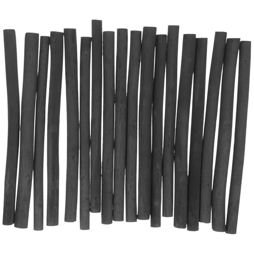 SEWACC 20pcs Compressed Charcoal Sticks for Painting and Shading, 7-9mm Diameter Willow Vine Sketch Charcoal Pencils for Students and Artists, Black Drawing Media for Fine Art Sketching
