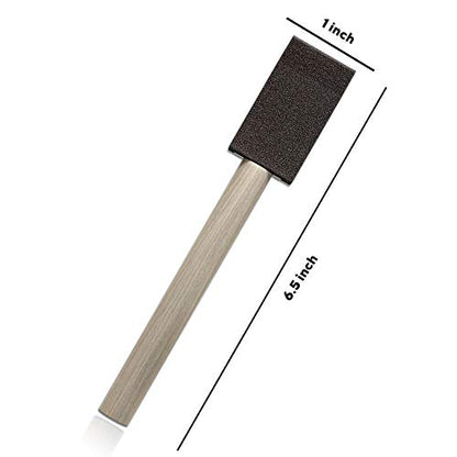 Pack of 25 Premium Quality Foam Paint Brushes Set - Versatile Sponge Brush for Detailed Craftwork - Ideal for Seamless Painting Experience - color: 25 Pack