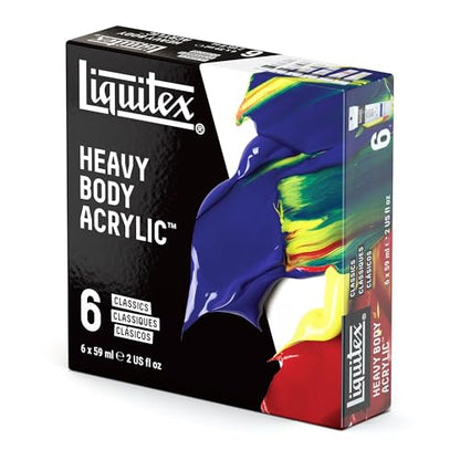 Liquitex Professional Heavy Body Acrylic Paint, Classic 6 x 59ml (2-oz) Set - style: Classic Set 6 x 59ml (2-oz)