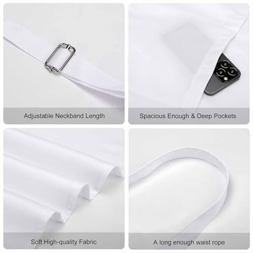 Cooking Apron for Adults with Pockets, Waterproof Oil Resistant Bib for Kitchen Restaurant BBQ Baking - color: Style (333)