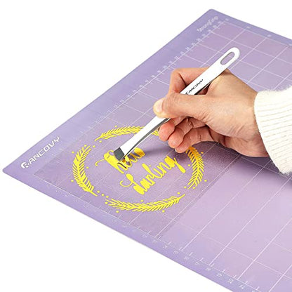 Brayer Roller & Mat Remover Tool Tweezers Set for Cricut/Silhouette/Brother and T-Shirts Heat Transfer Projects Printing Making | Brayer for Cricut/Silhouette/Brother Crafting Printmaking/T-Shirts Heat Transfer Projects