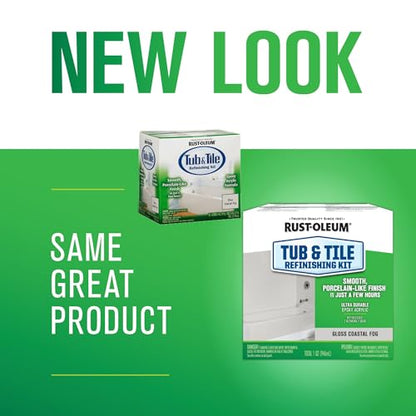 Rust-Oleum 384166 Tub And Tile Refinishing 2-Part Kit, Gloss Coastal Fog - color: Coastal Fog