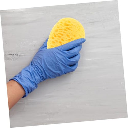 KOMBIUDA 4pcs Wall Texture Repair Sponge Set, Removable Yellow Drywall Patch Sponges for Ceiling and Wall DIY Painting, Artist Craft and Home Decor Tools