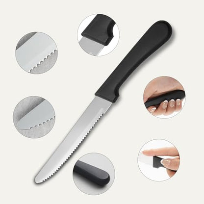 36 PCS Steak Knife Set - Stainless Steel Steak Knifes 8.7 Inch with Dishwasher Safe Steak Knoves,Metal Steak Knife,Dinner Knife Silverware for Home,Kitchen or Restaurant - size: 36PCS Steak Knife