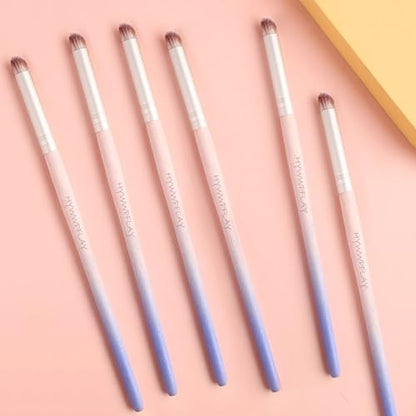 6pieces Ombre Nail Brush Wood Nail Pen Ombre Brush for Gel Nails Nail Gradient Brush Nail Design Brushes Nail Painting Kit Nail Art Tools Acrylic Nail Accessories - color: stylish ombre brush