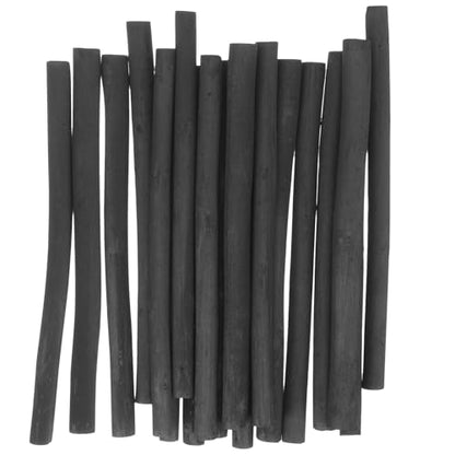 Angoily 20pcs Compressed Charcoal Drawing Sticks for Artists and Students, 7-9mm Diameter Black Vine Sketch Charcoal Pencils for Shading and Fine Art Sketching