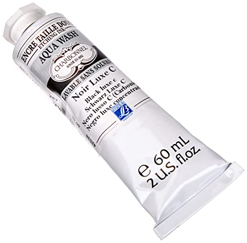 Charbonnel Lefranc & Bourgeois Aqua Wash – Wasserabwaschbare Kupferdruckfarben, 60 ml Tube – Black Luxe C,332410 - color: Black Luxe, size: 2 fl oz