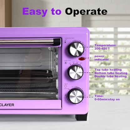 25QT Polymer Clay Oven with Adjustable Time & Temperature,Large Capacity Electric Oven for bake Clay,Polymer Clay Tools,Includes Tray,Wire Rack,Thermometer,Heat-resistant Silicone Mat and Gloves