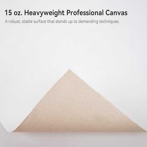 PHOENIX Professional Canvas Roll 72 Inch x 6 Yard (18 Feet) | 15 Oz. Heavyweight Primed Cotton, for Oil & Acrylic Painting, Ready-to-Use Unstretched Artist Canvas - size: 72 inch x 6 yard, style: 15 oz.
