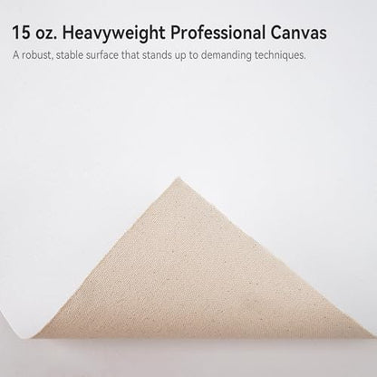 PHOENIX Professional Canvas Roll 72 Inch x 6 Yard (18 Feet) | 15 Oz. Heavyweight Primed Cotton, for Oil & Acrylic Painting, Ready-to-Use Unstretched Artist Canvas - size: 72 inch x 6 yard, style: 15 oz.